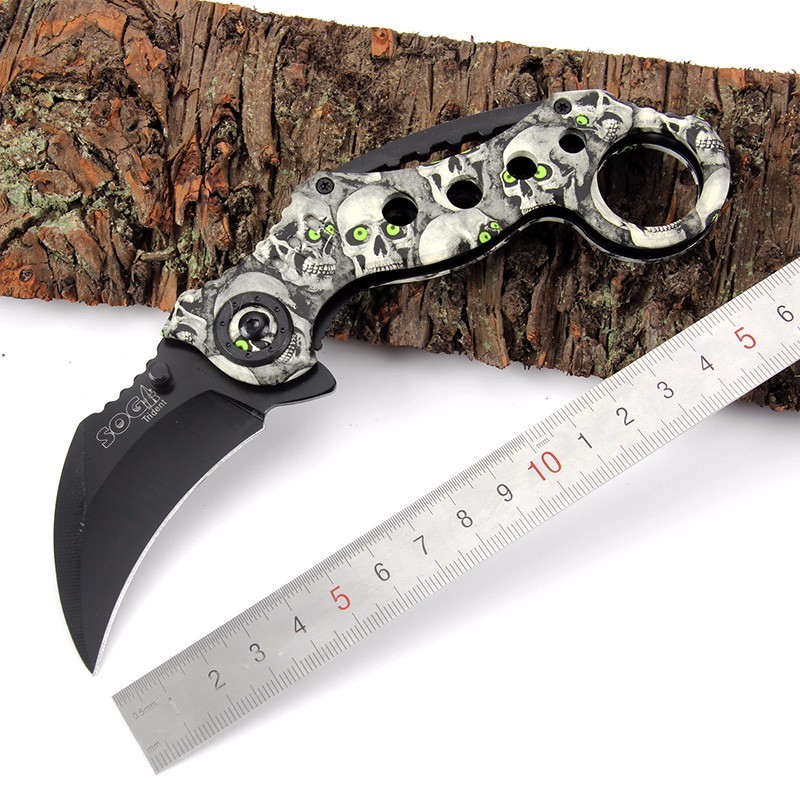 Portable Pocket Folding Knife Karambit Knife Hunting Camping Tactical