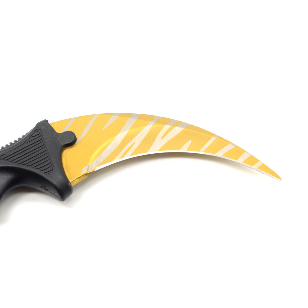 Stainless Blade Gold Pattern CSGO Karambit Outdoor Knives Counter Strike
