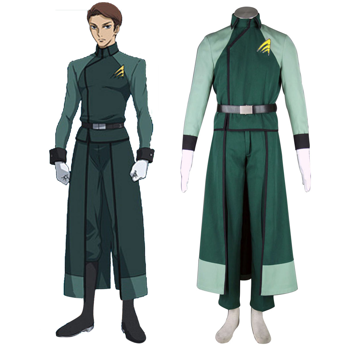 Fantasias Gundam 00-A-LAWS Men Military Uniform Trajes Cosplay