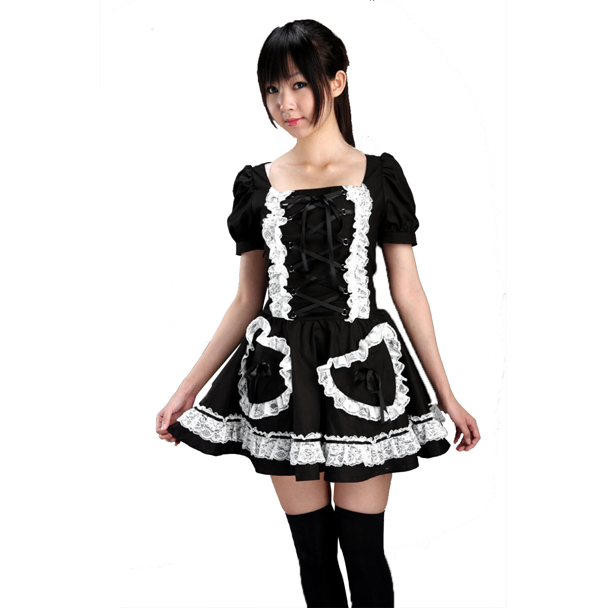 Deluxe Lolita Culture Lantern Short Sleeves Dresses Cosplay Costumes