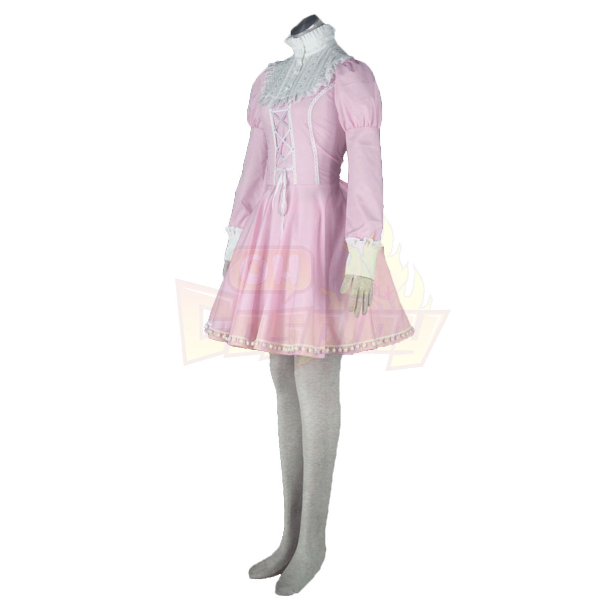 호화로운 로리타 문화 핑크 소동 짧은 드레스 코스프레 의상