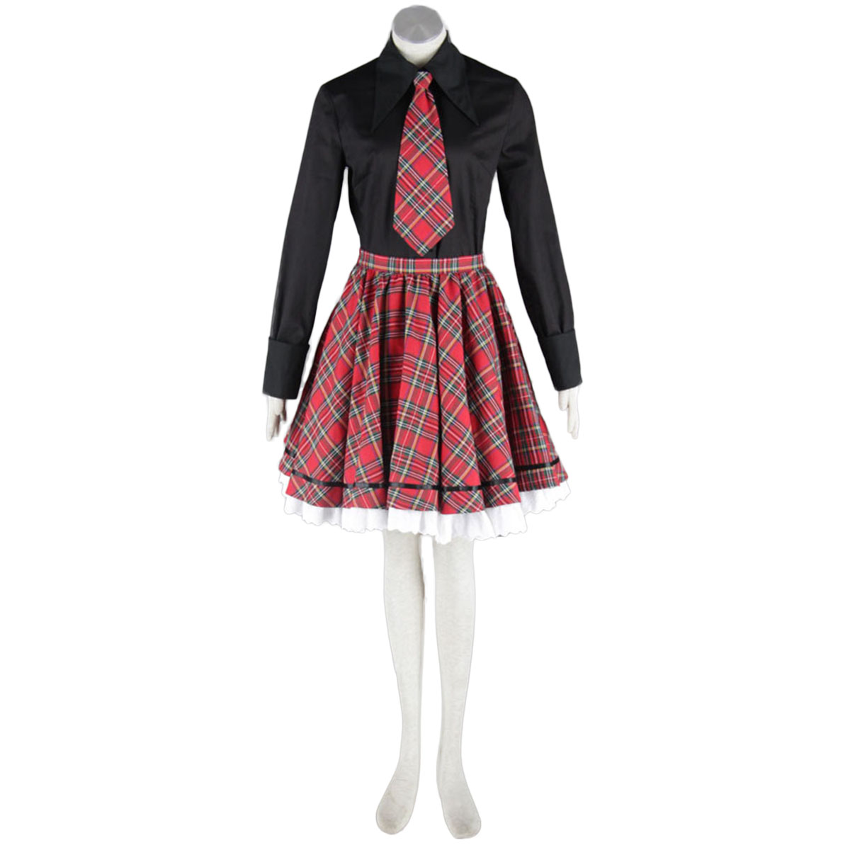 דלוקס לוליטה תרבות שחור קוספליי שמלות התיכון האדום קוספליי