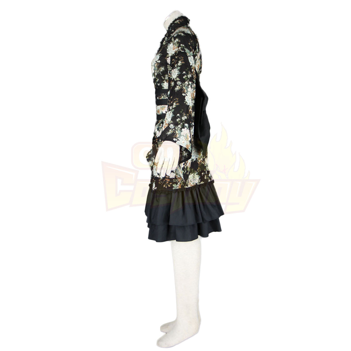 דלוקס לוליטה תרבות שחור Partern קימונו התיכון שמלות קוספליי קוספליי