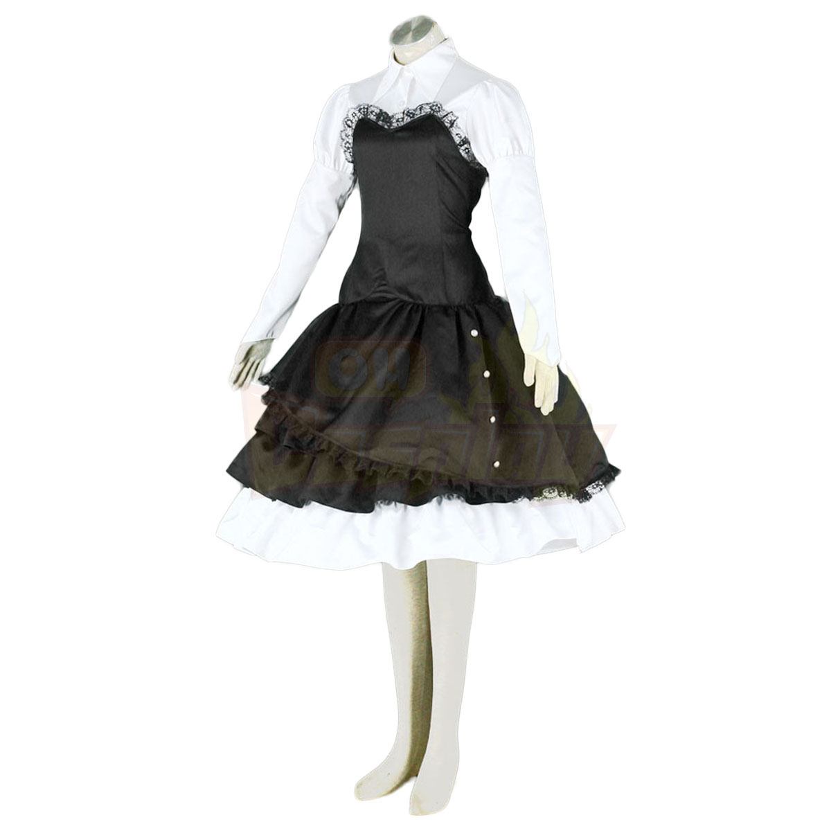 Deluxe Lolita Culture Skirt Tire Bustle Middle Dresses Cosplay Costumes