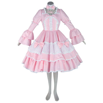 Luxe Déguisement Lolita Culture Tucker Chain Bustle Longue Robes Costume Carnaval Cosplay