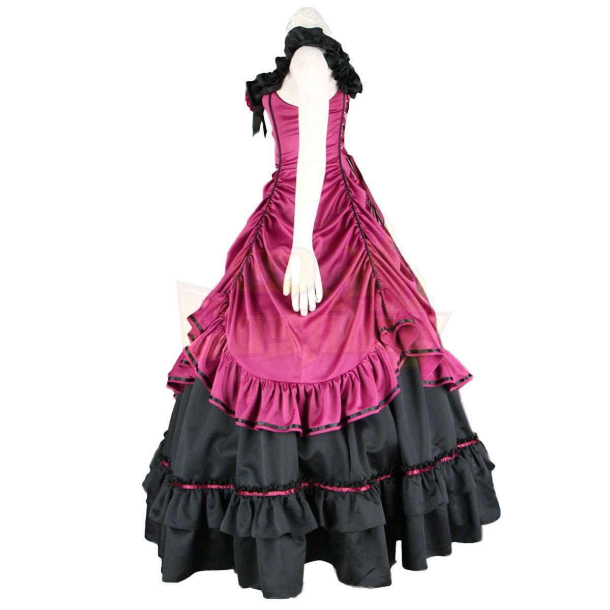 De lujo Disfraces de Lolita Cultura Sleeveless Bustle Largo Vestidos Cosplay