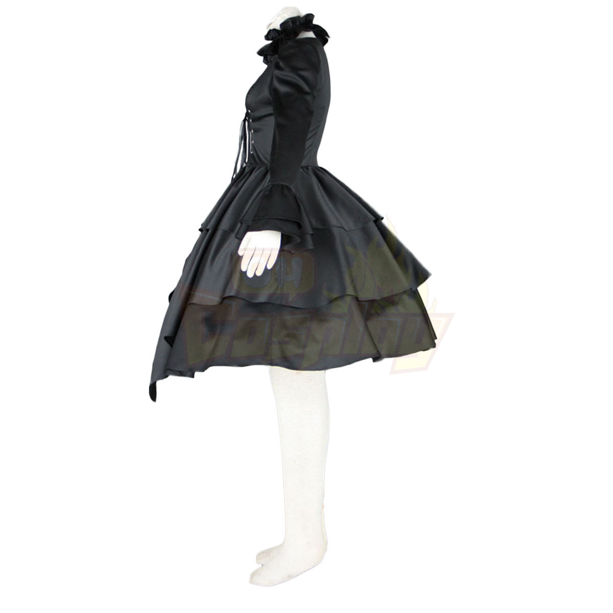 Deluxe Lolita Culture Neckerchief Bustle Middle Dresses Cosplay Costumes