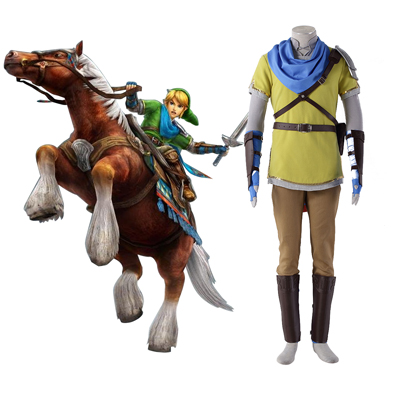 The Legend of Zelda Hyrule-Warriors Link 7TH Yellow Cosplay Costumes Deluxe Edition
