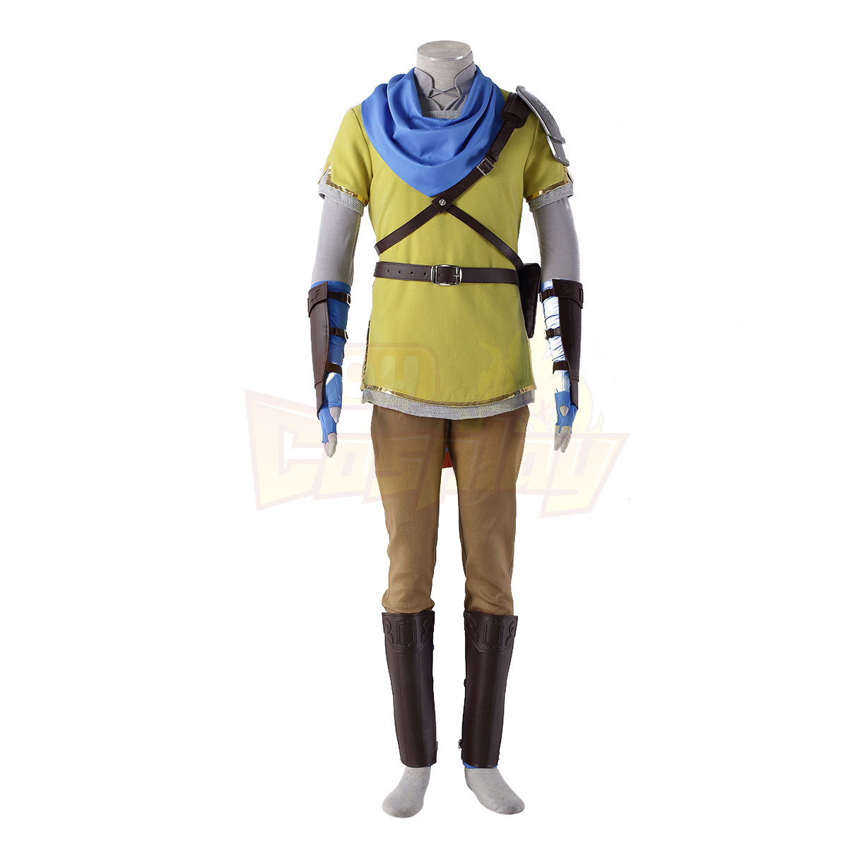 The Legend of Zelda Hyrule-Warriors Link 7TH Yellow Cosplay Costumes Deluxe Edition