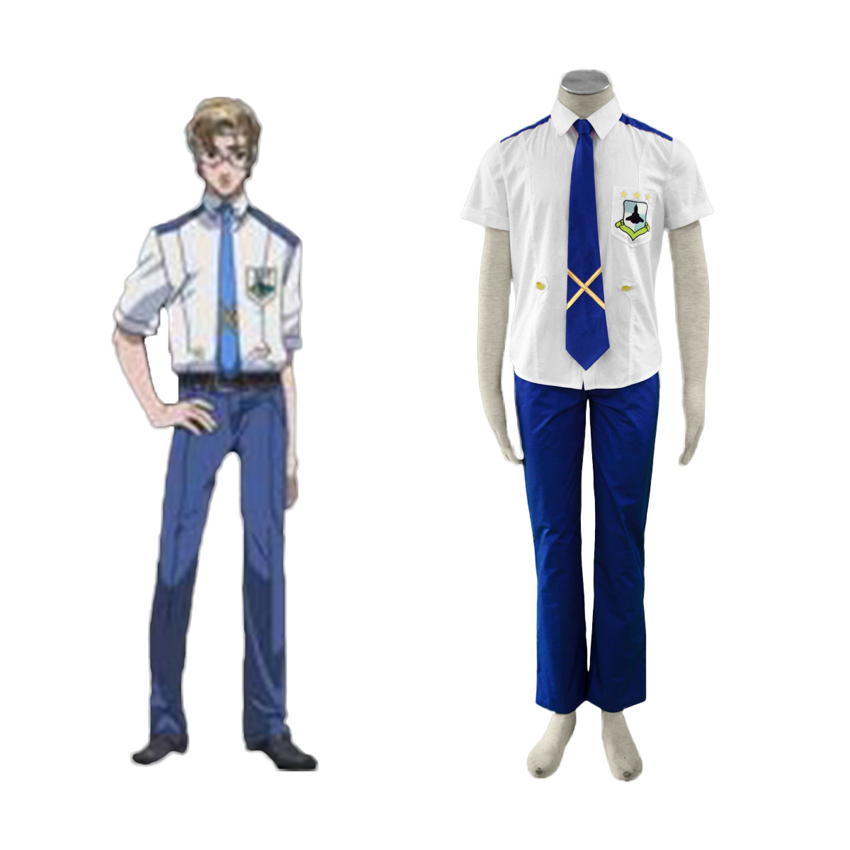 Macross F Mikhail Blanc 1ST Cosplay Costumes Deluxe Edition [CV-024-C02]