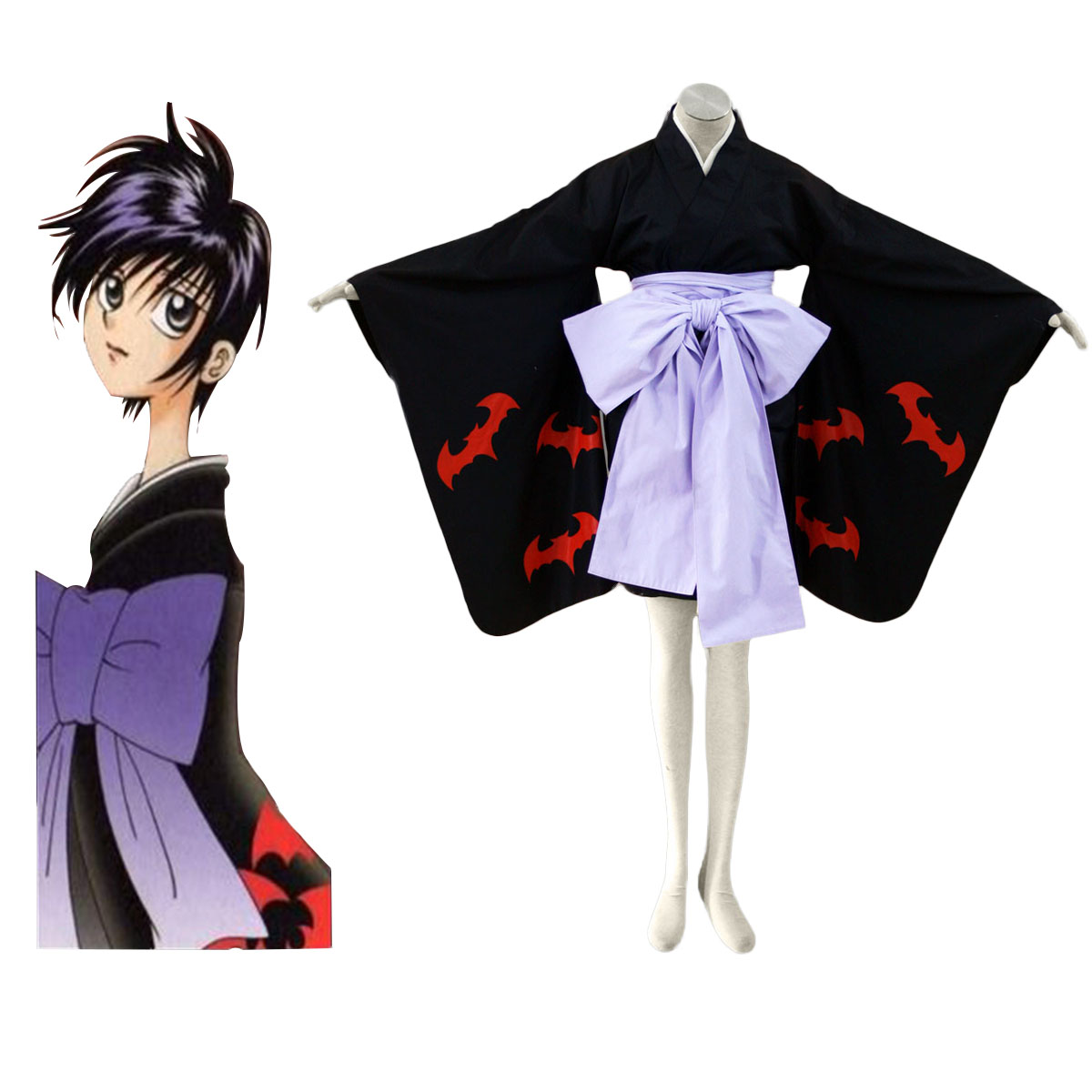 Kamiyomi mikado tsuki 1ST Black kimono Cosplay Halloween Costumes Deluxe Edition Online Store
