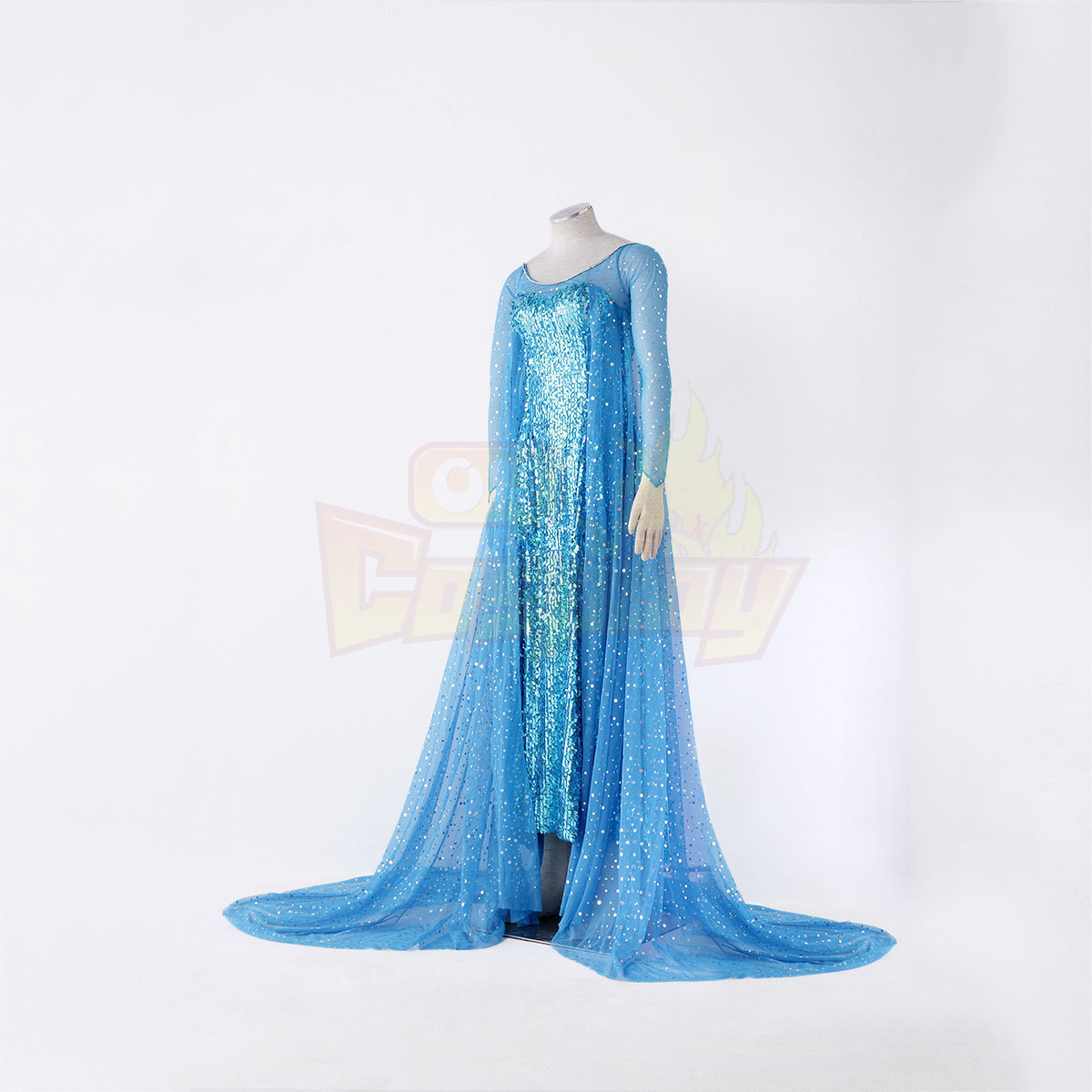 Frozen Elsa 1ST Blue Cosplay Costumes Deluxe Edition