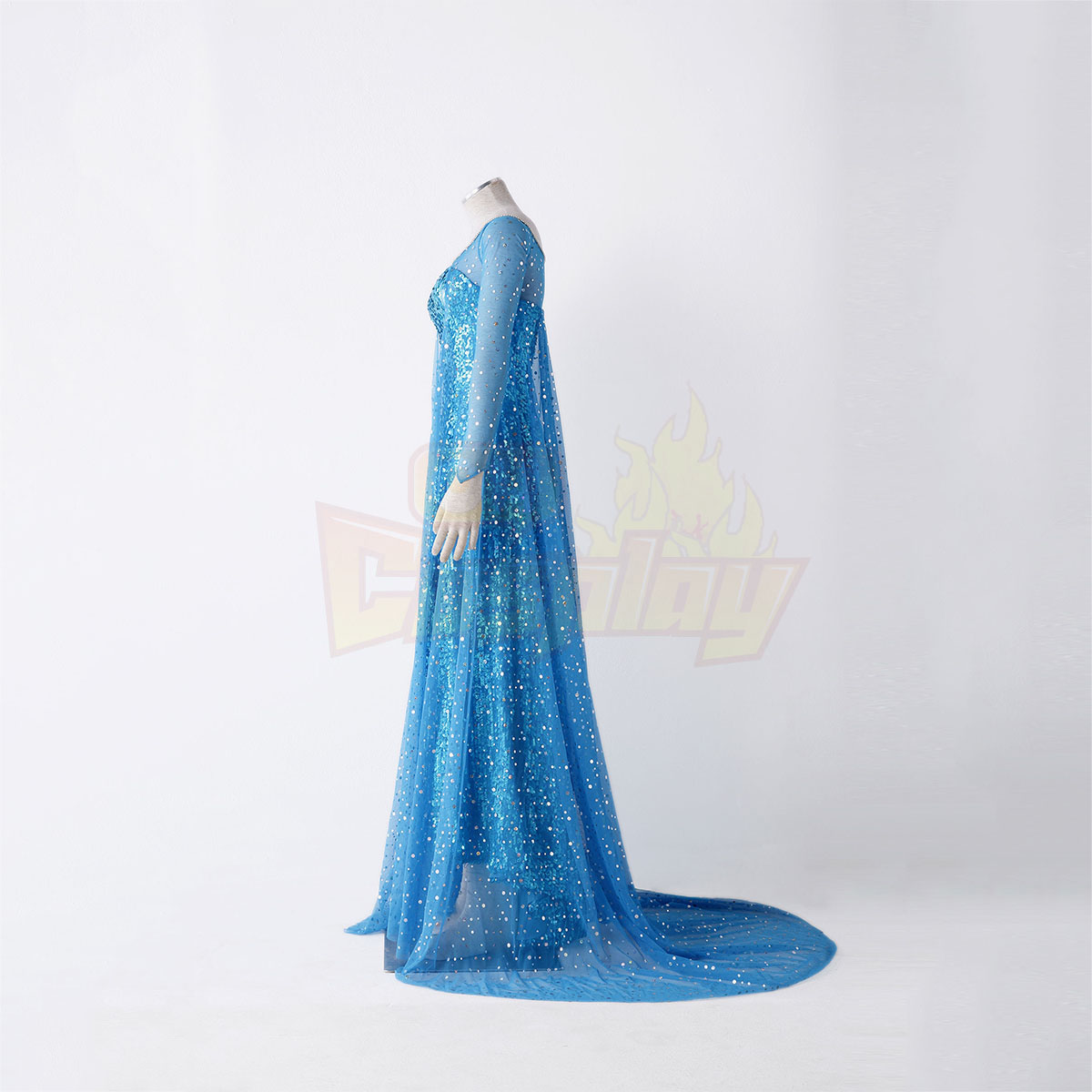 Frozen Elsa 1ST Blue Cosplay Costumes Deluxe Edition