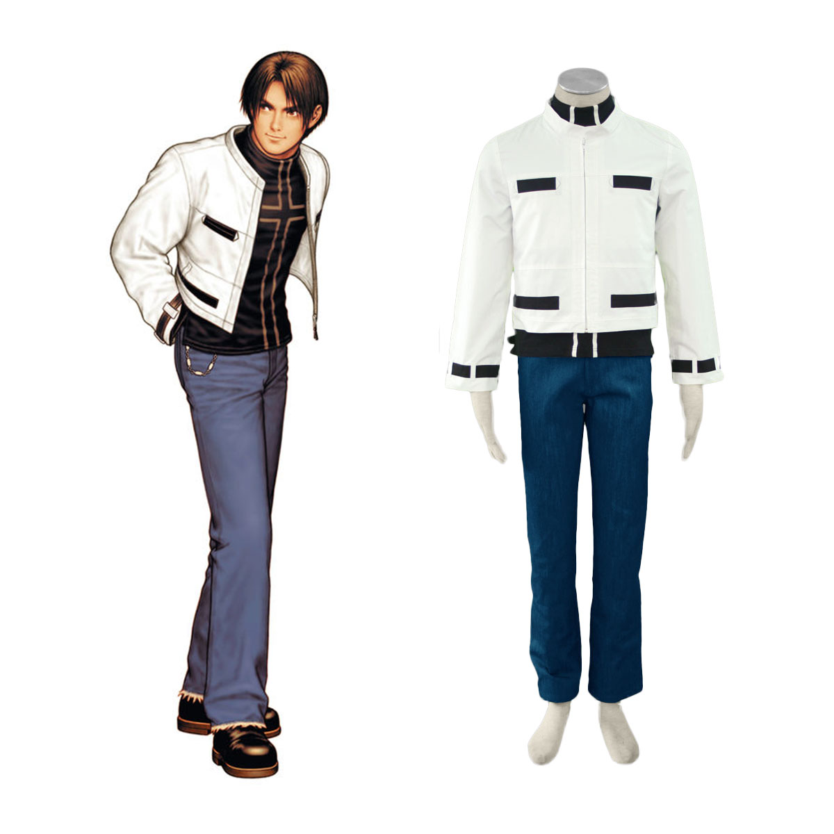 The King Of Fighters Kyo Kusanagi Cosplay Costumes Deluxe Edition