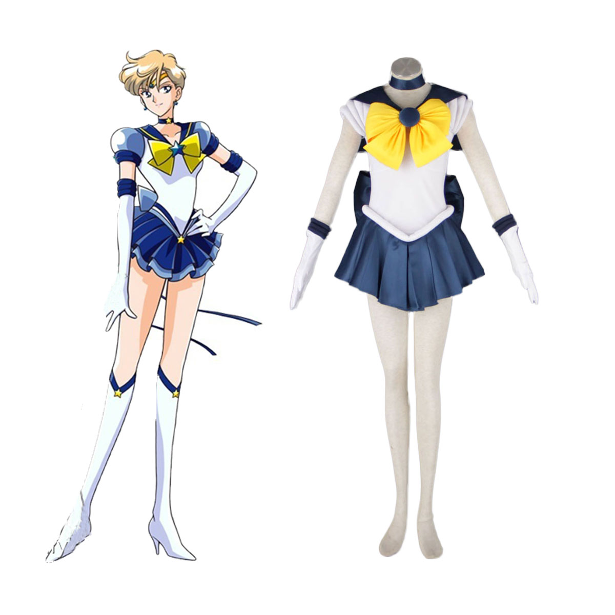 Sailor Moon Tenoh Haruka 1ST Cosplay Costumes Deluxe Edition