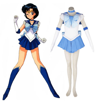 Sailor Moon Mercury 1ST Cosplay Costumes Deluxe Edition
