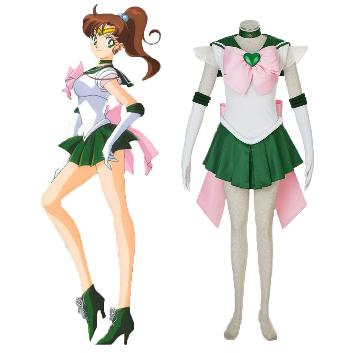 Sailor Moon Kino Makoto 3RD Cosplay Costumes Deluxe Edition