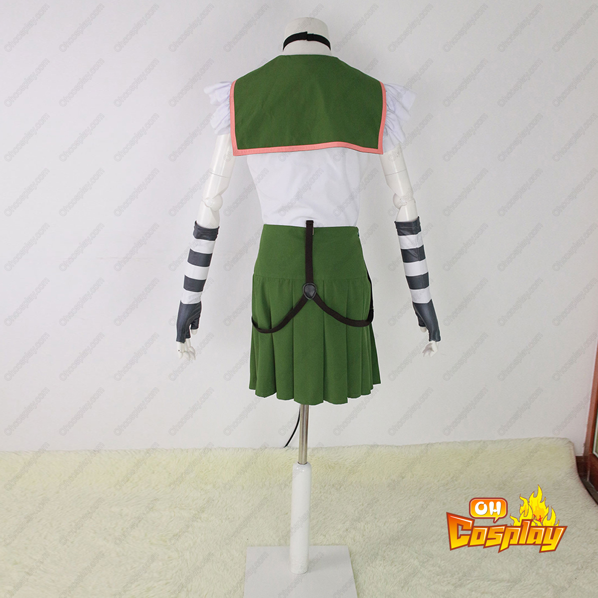 School-Live! Ebisuzawa Kurumi 1ST Green Sailor Cosplay Costumes Deluxe Edition