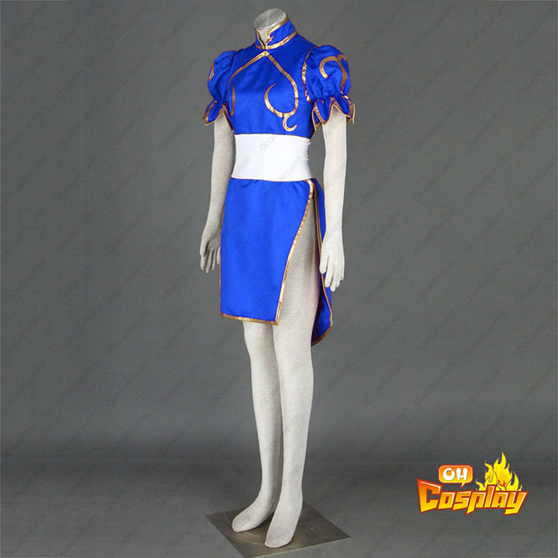 Street Fighter Chun-Li 1 Μπλε Κοστούμια cosplay