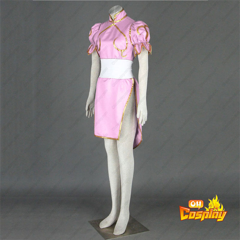 Street Fighter Chun- Li 3 розов Cosplay костюми