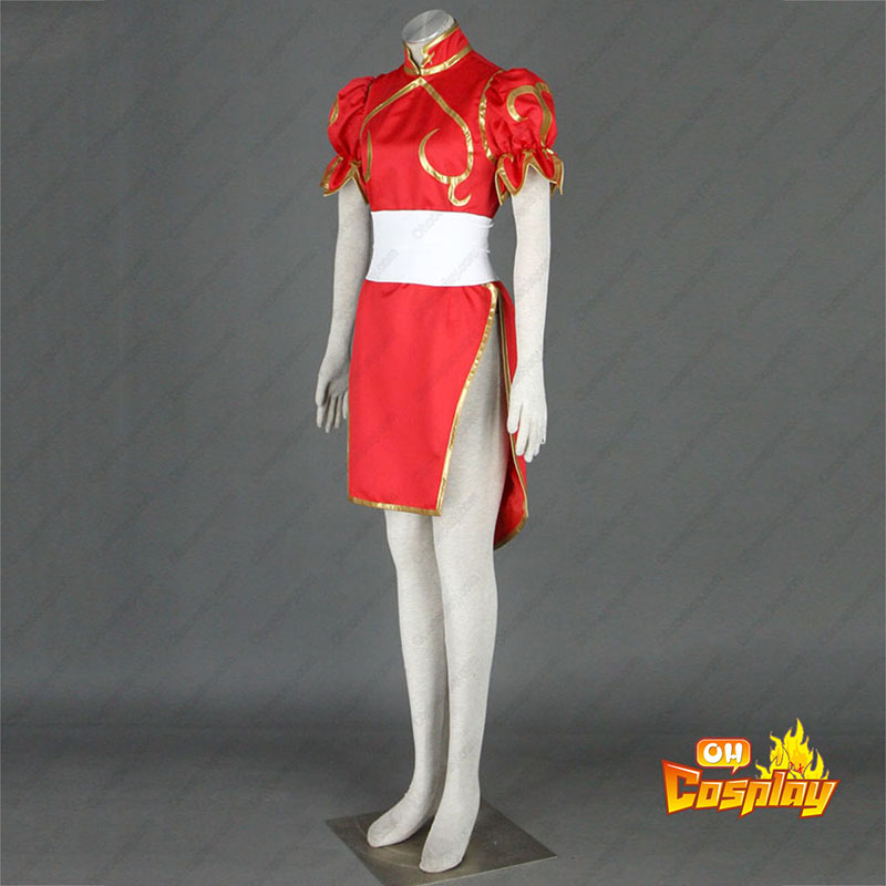 Street Fighter Chun-Li 4 Red Κοστούμια cosplay
