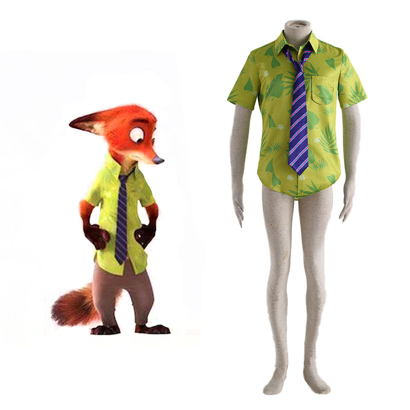 Zootopia Nick Shirt Cosplay Kostym