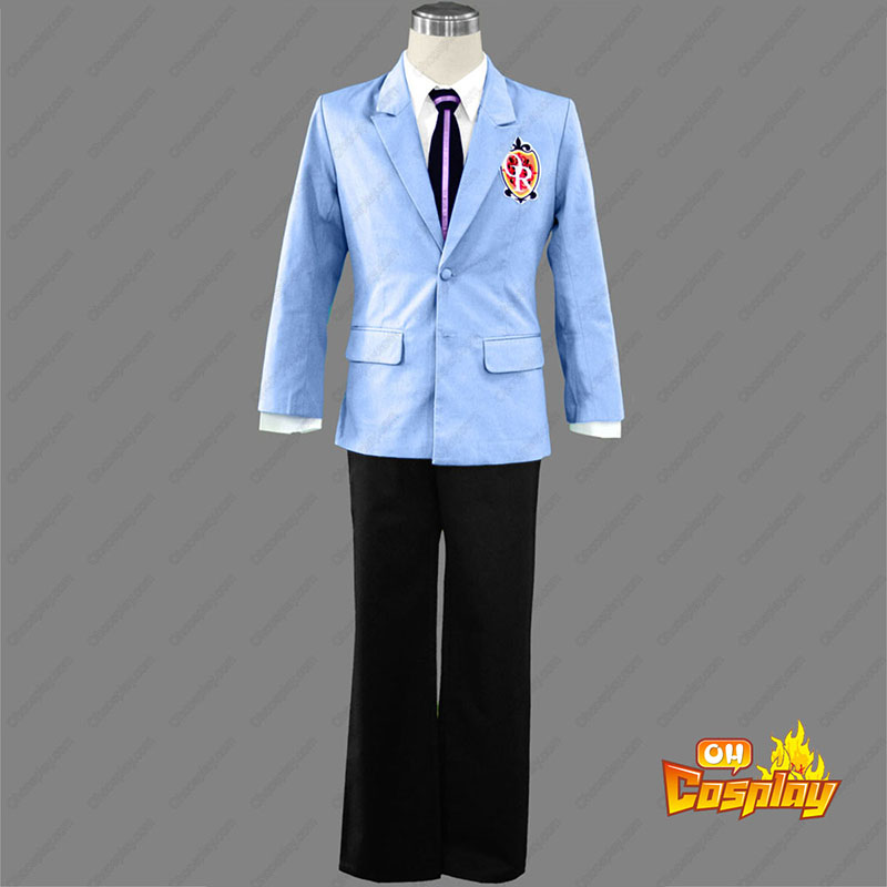 Ouran High School Host Club Male Uniforms Blå Cosplay Kostym
