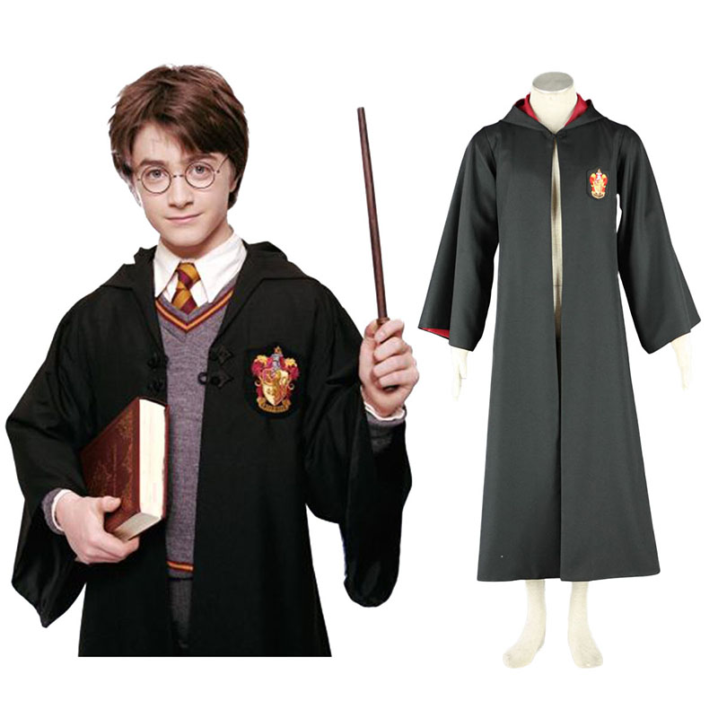 Harry Potter Gryffindor Uniform Cloak Cosplay Kostym