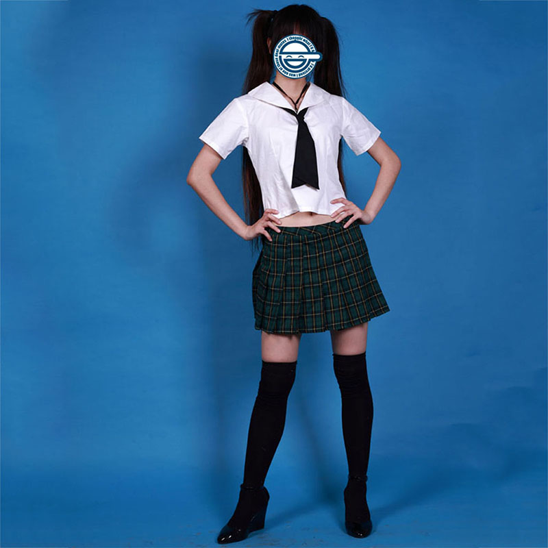 Sailor Suit Uniform 2ND Green Grid Cosplay Costumes