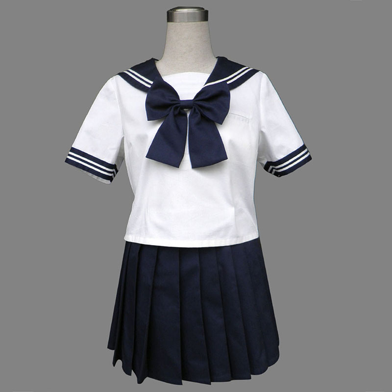 Royal Blue Short Sleeves Sailor Uniform 8TH Cosplay Costumes
