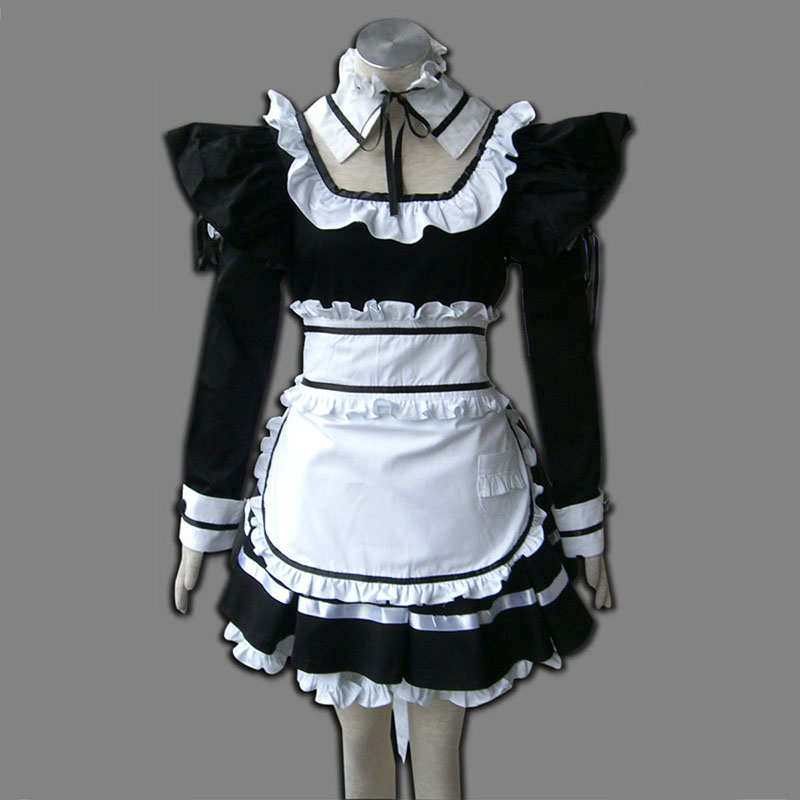 черно Maid Uuniforms1 Cosplay костюми