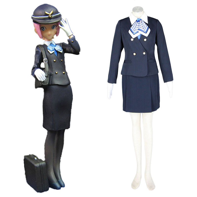 Luftfart Uniform Culture Värdinna 7 Cosplay Kostym