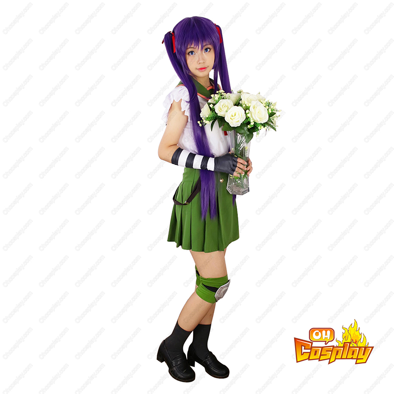 School-Live! Ebisuzawa Kurumi 1 Green Sailor תחפושות קוספליי