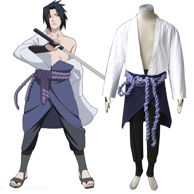 Naruto Shippuden Sasuke Uchiha 3 Cosplay Kostymer
