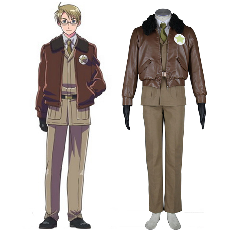 Axis Powers Hetalia APH America Alfred F Jones 1ST Cosplay Costumes 