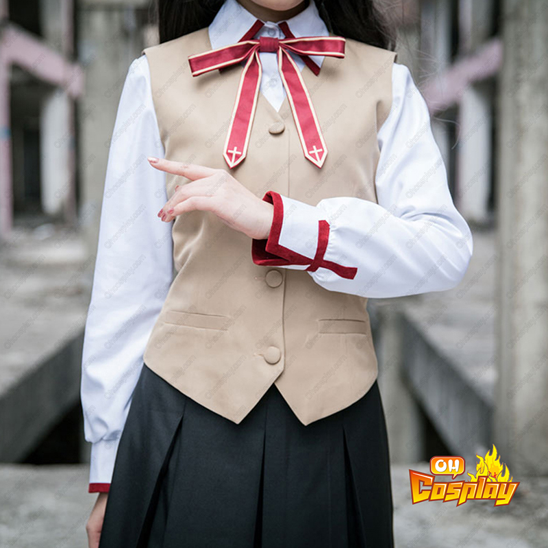 The Holy Grail War Tohsaka Rin 3 School Uniform Cosplay Kostym