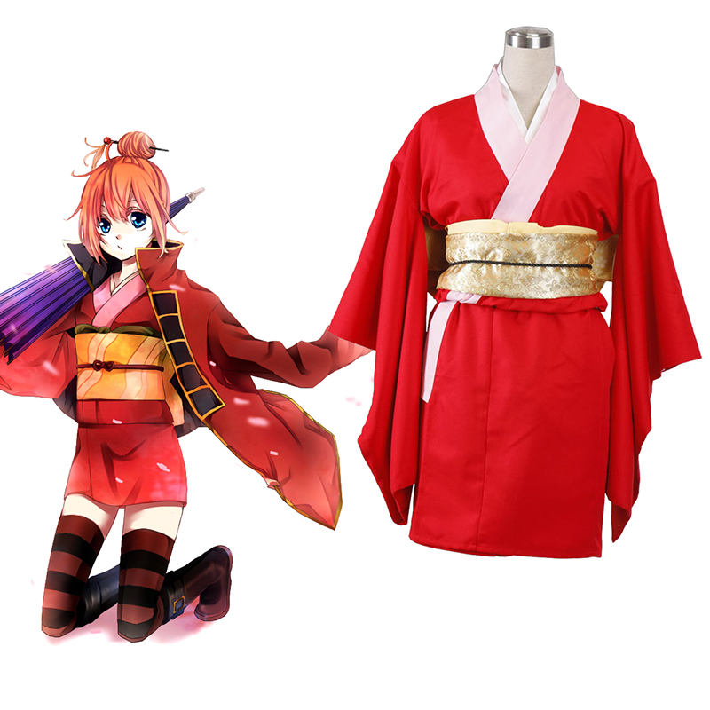 Gin Tama Kagura 6 Kimono Cosplay костюми