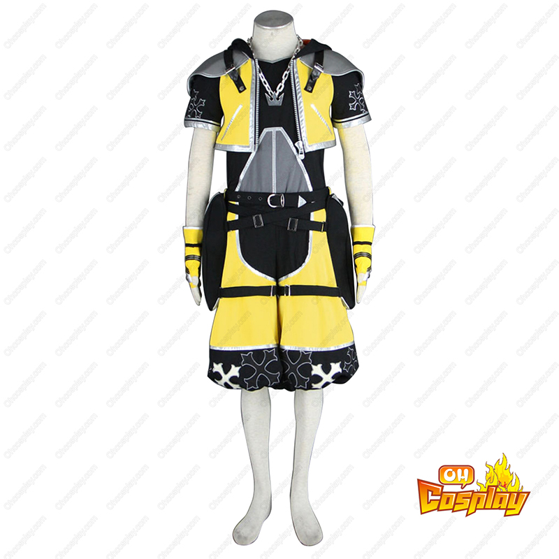 Kingdom Hearts Sora 3 Yellow Cosplay Kostym