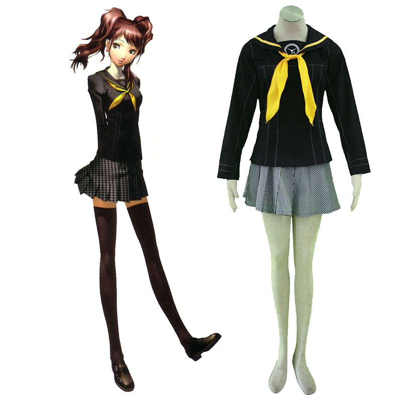 Shin Megami Tensei: Persona 4 Inverno Fêmea School Uniform Traje Cosplay
