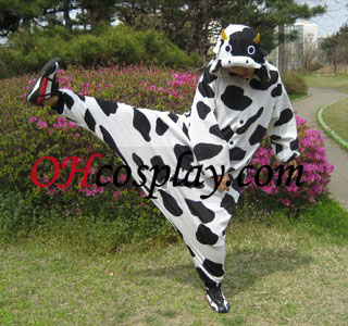 Dairy Cow Kigurumi Kostym Pyjamas