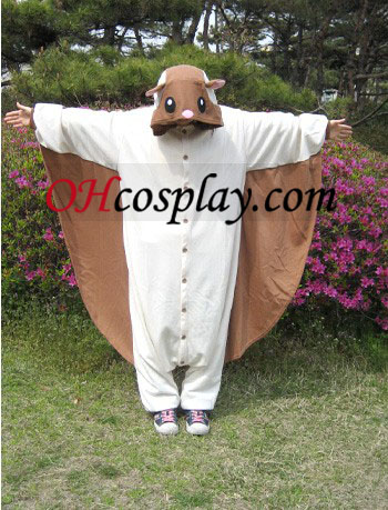 Repülő mókus jelmezben Kigurumi pizsama 