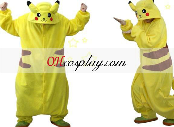 Pikachu Kigurumi Halloween Kostuum Pyjama