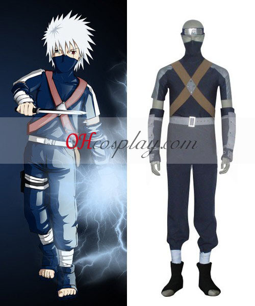 Naruto Kakashi Young Boy Cosplay Costume