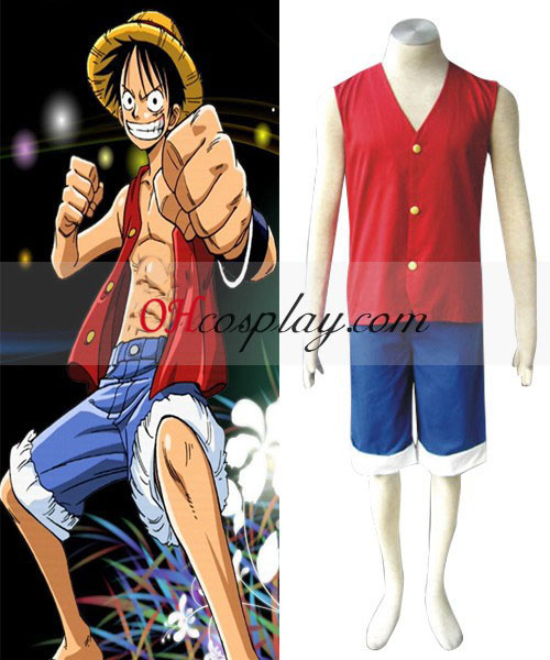 Luffy Cosplay traje de Uma Só Peça