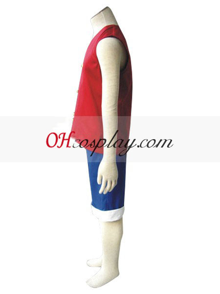 Luffy Cosplay Kostüm in ihrer Gesamtheit aus einem Stück