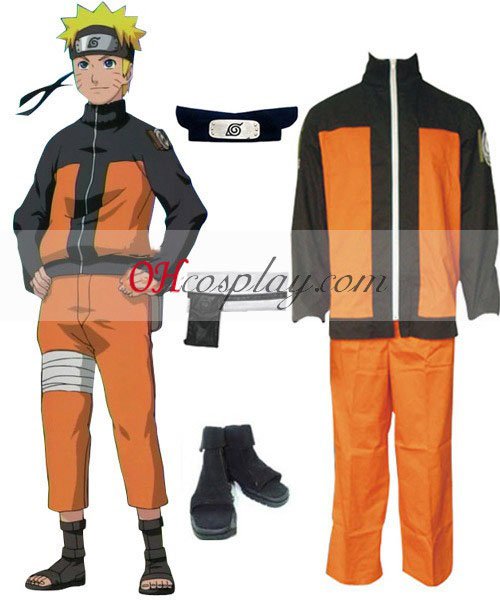 Naruto Shippuuden Uzumaki Naruto Cosplay Kostuum Set