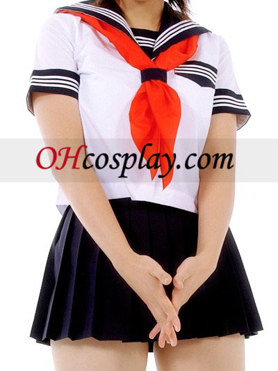 Short Sleeves Mini Skirt School Uniform Cosplay Costume