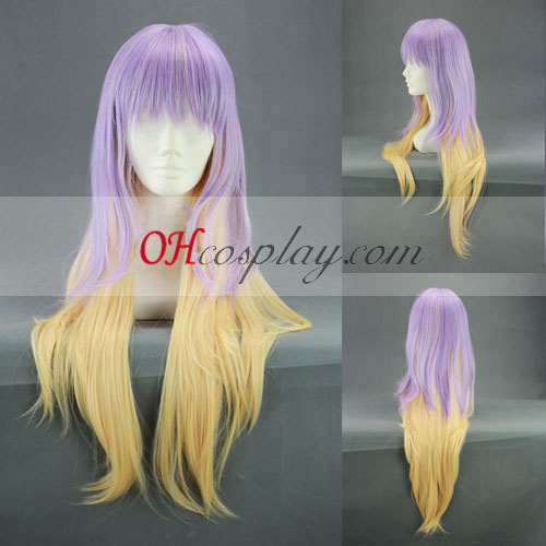 Touhou Project Hijiri Byakuren Purple&Yellow Cosplay Wig