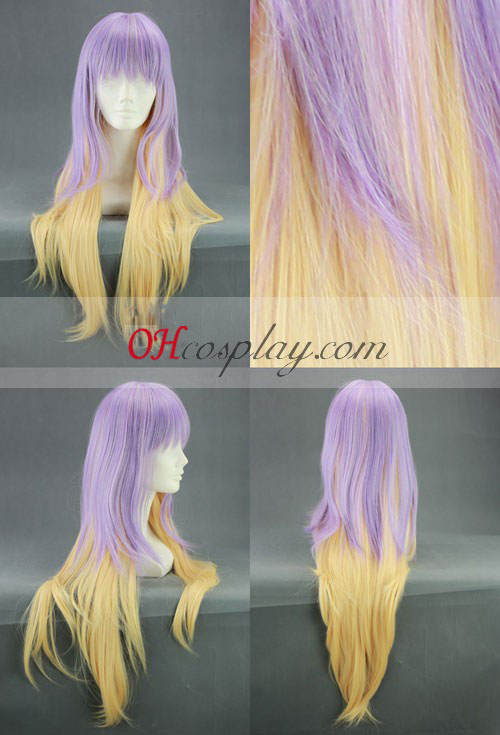 Touhou Project Hijiri Byakuren Purple&Yellow Cosplay Wig