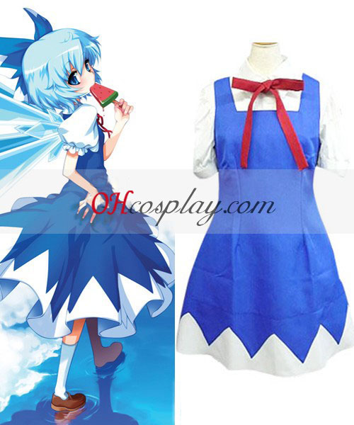 Touhou Project Ice Fairy Cirno Cosplay Costume
